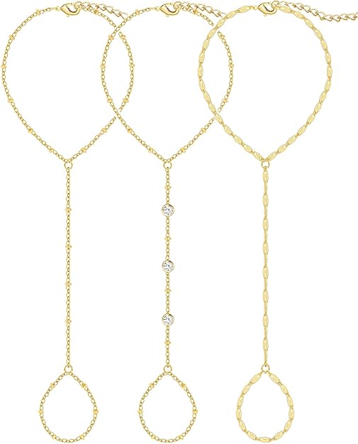 Gold-Plated Hand Bracelet Set