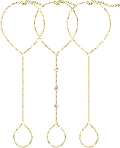 Gold-Plated Hand Bracelet Set