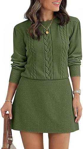 Puff Sleeve Sweater Dress
