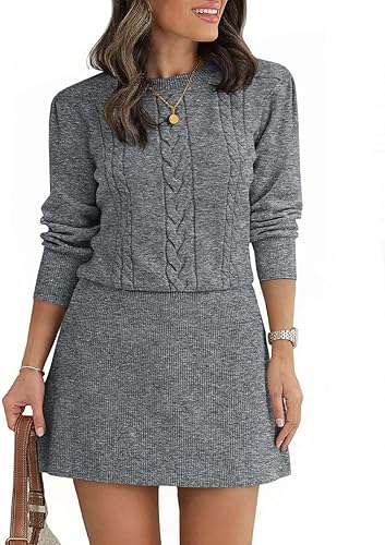 Puff Sleeve Sweater Dress