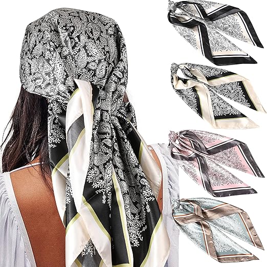Satin Square Head Scarves