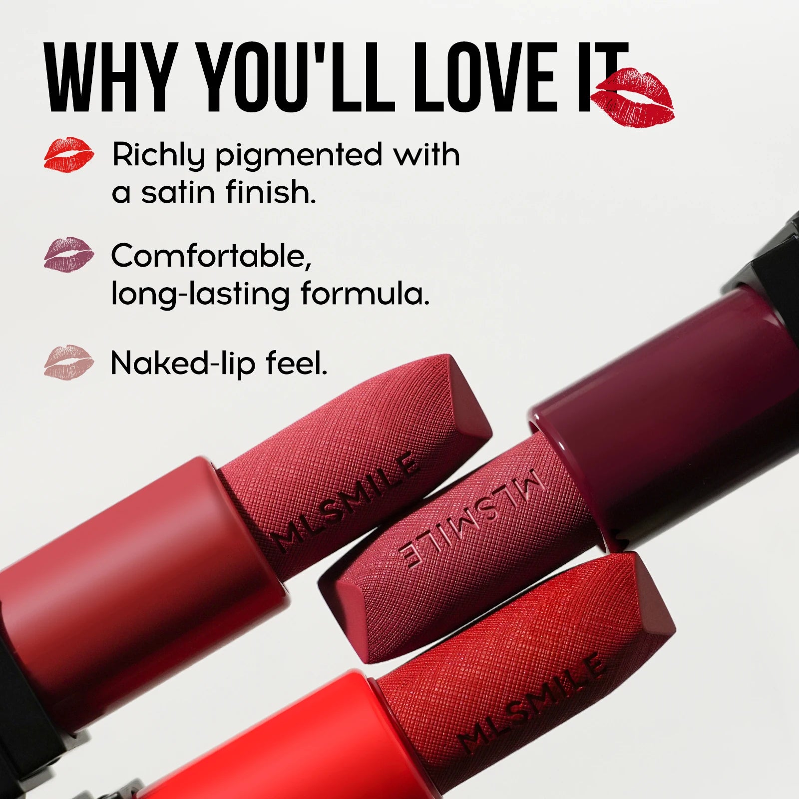 6 Color Embossed Matte Lipstick Easy to Apply