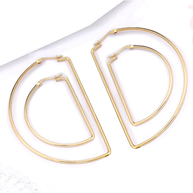 New trend Unusual oversized Hoop earrings for women's Nightclub earrings European and American fashion Ear ring Jewelry gift Hot