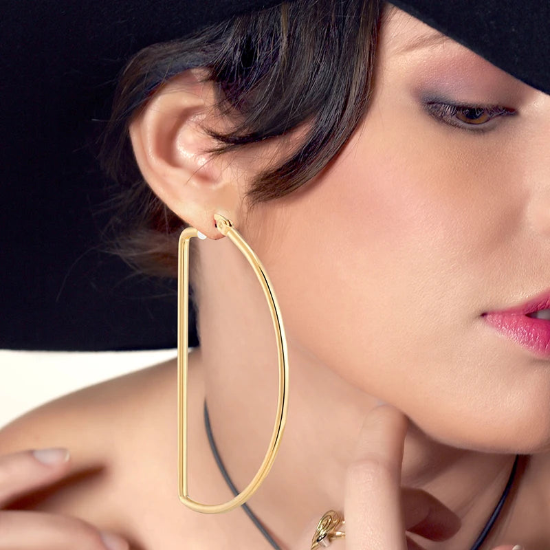 New trend Unusual oversized Hoop earrings for women's Nightclub earrings European and American fashion Ear ring Jewelry gift Hot