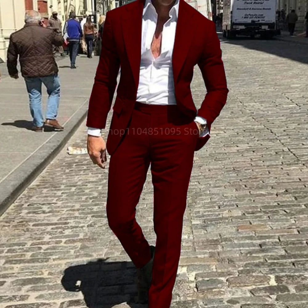Men Slim Fit Suit
