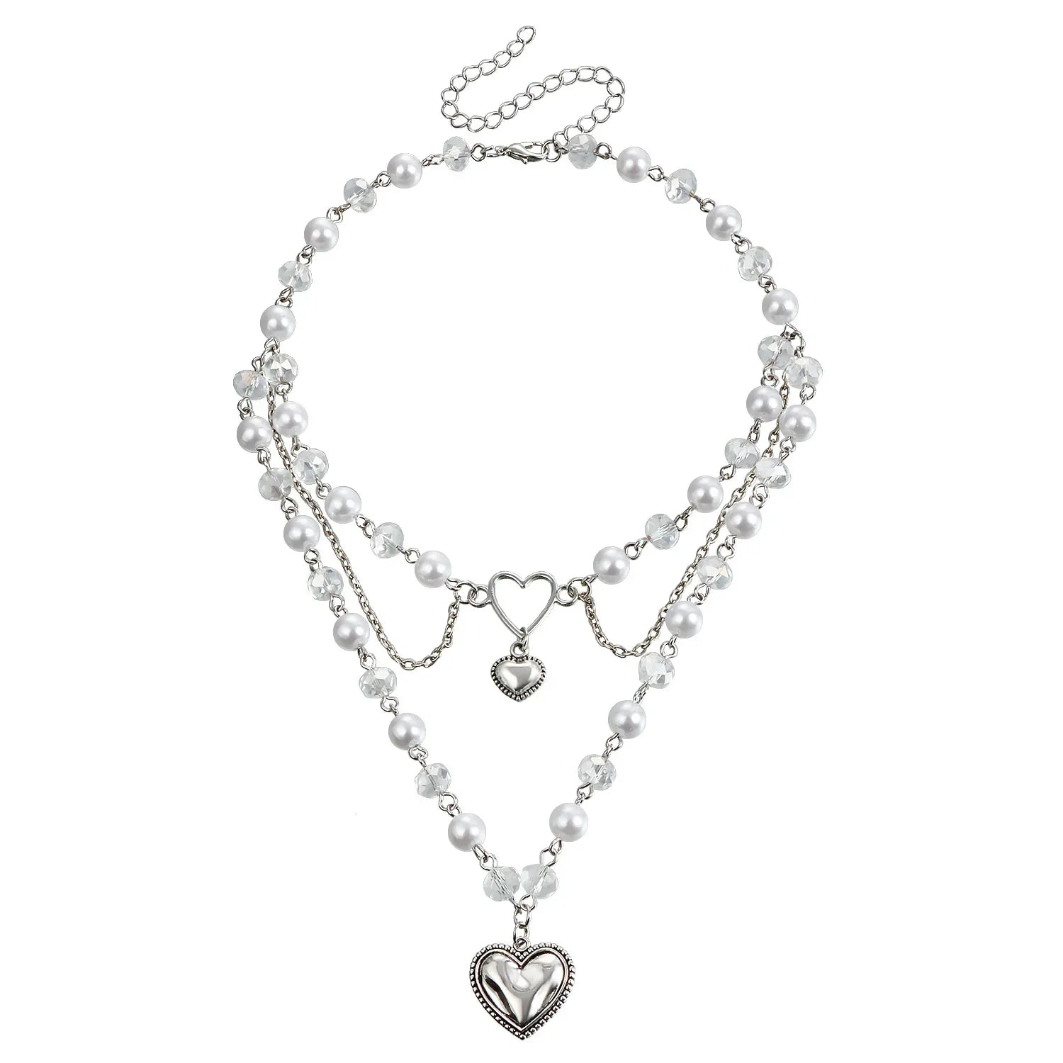 Layered Heart Pendant Necklace