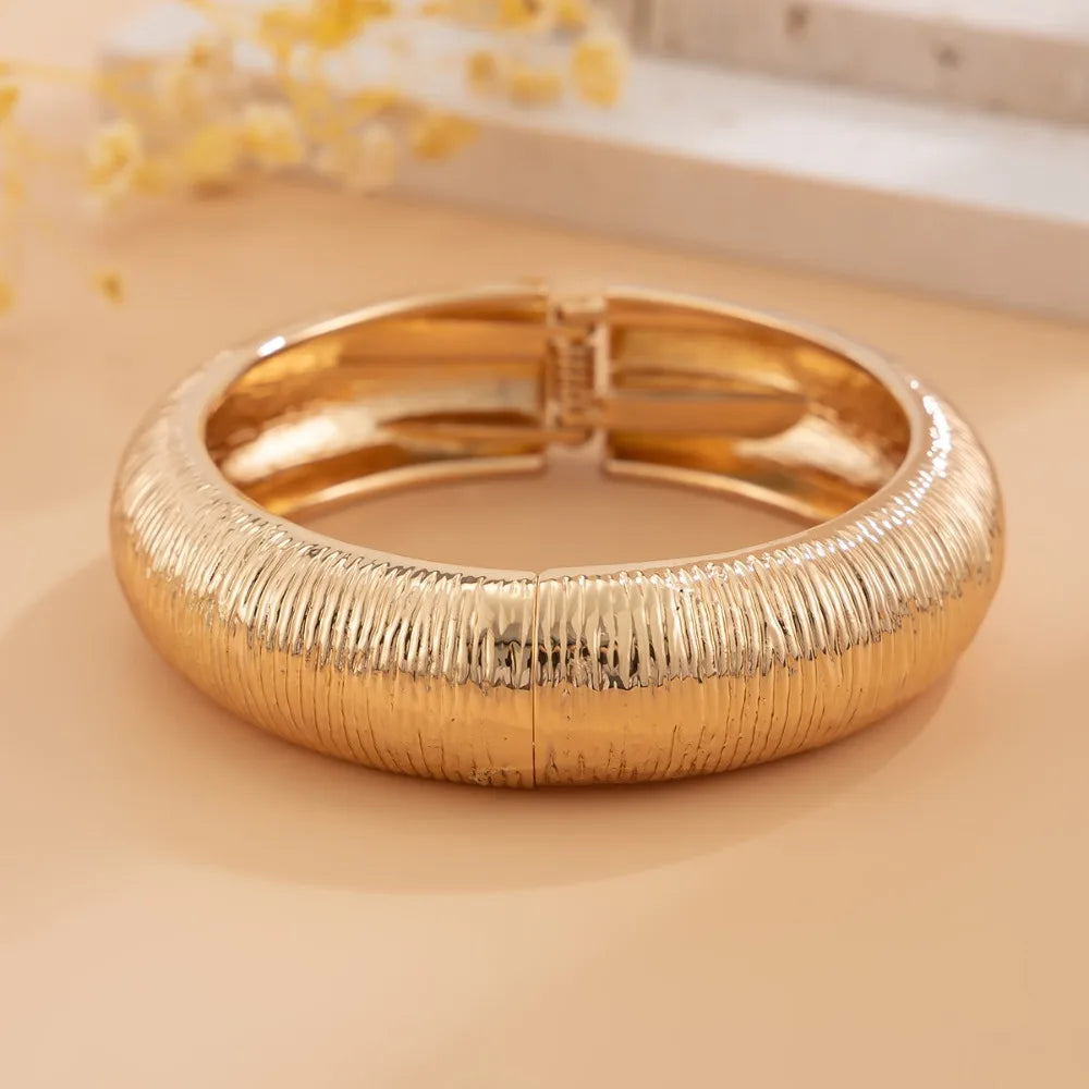 Punk Gold Bangle Bracelet