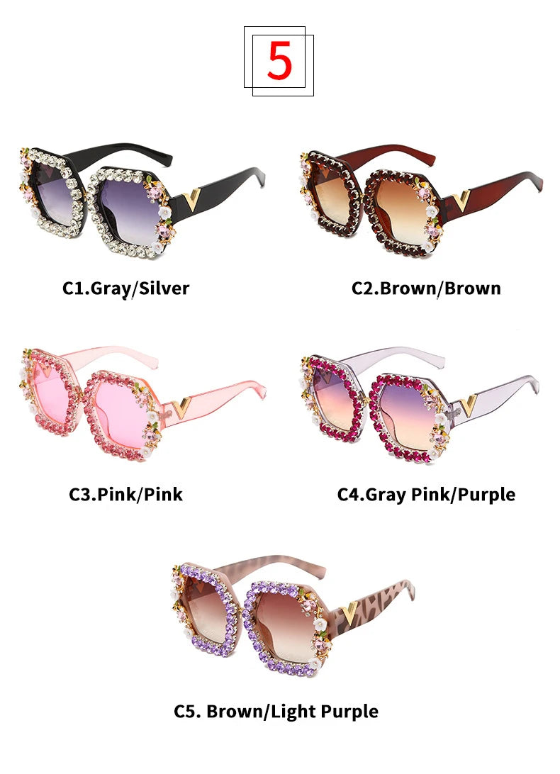 Stylish Diamond Blingbling Sunglasses For Mens Women
