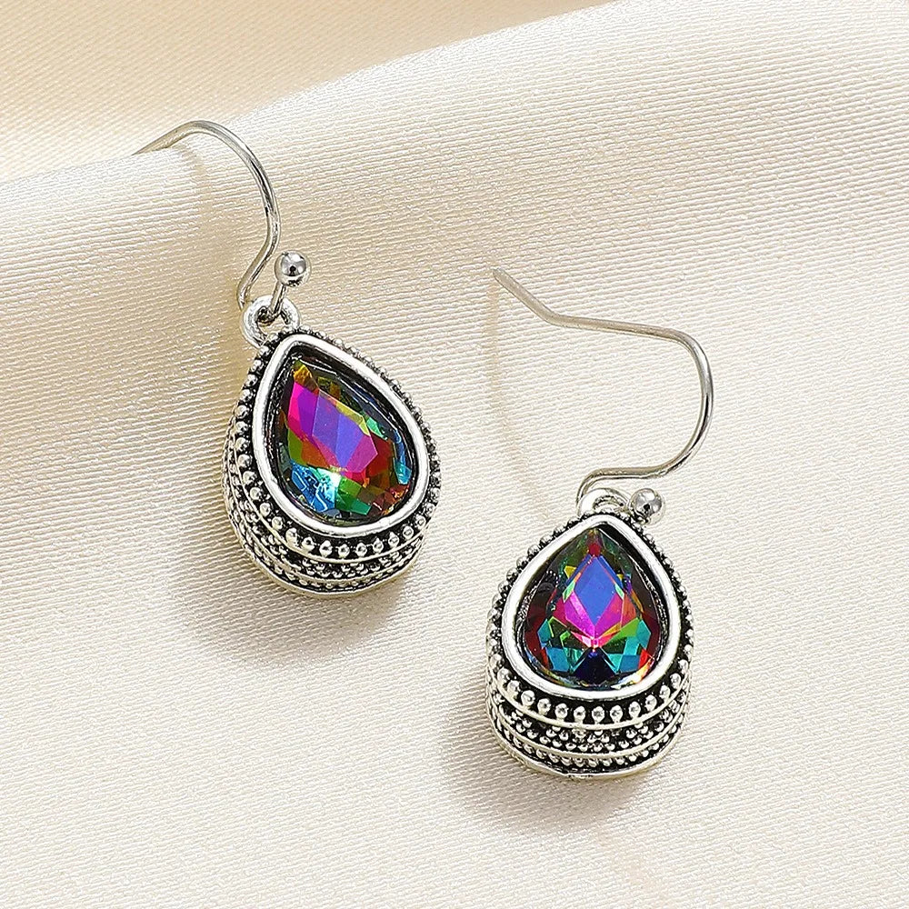 Teardrop Crystal Dangle Earrings