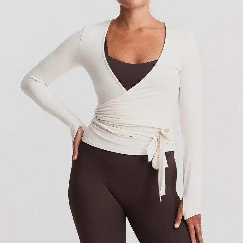 Women Wrap Workout Top