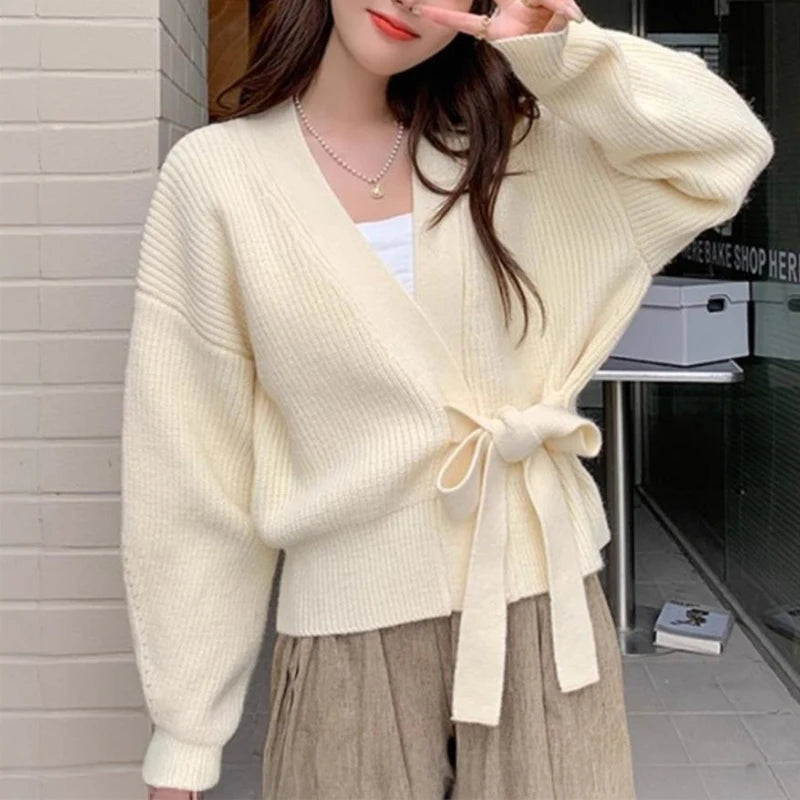 Women Knitted Wrap Cardigan