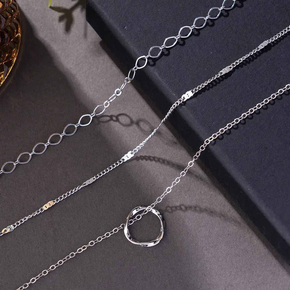 Layered Gold Choker Necklace