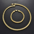 Hip Hop Chunky Chain Set Gold Layered Necklace