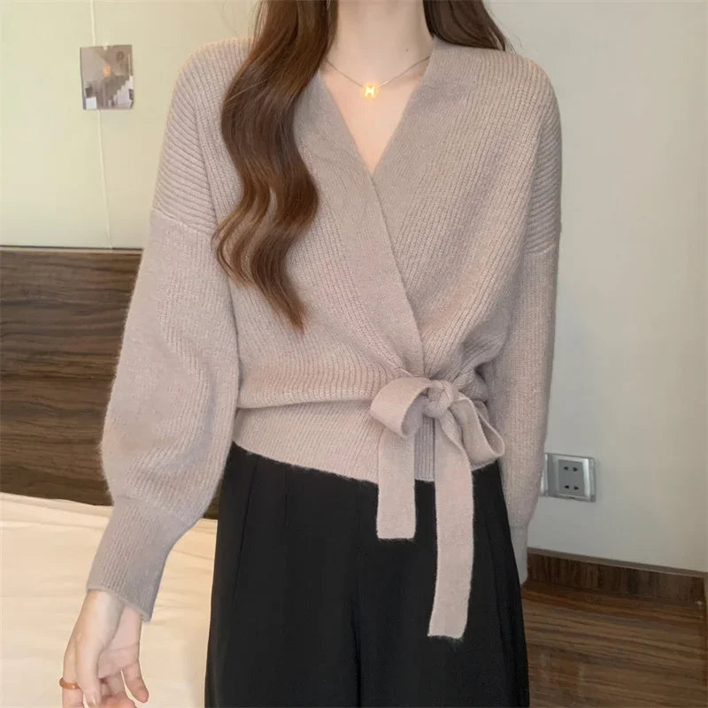 Women Knitted Wrap Cardigan