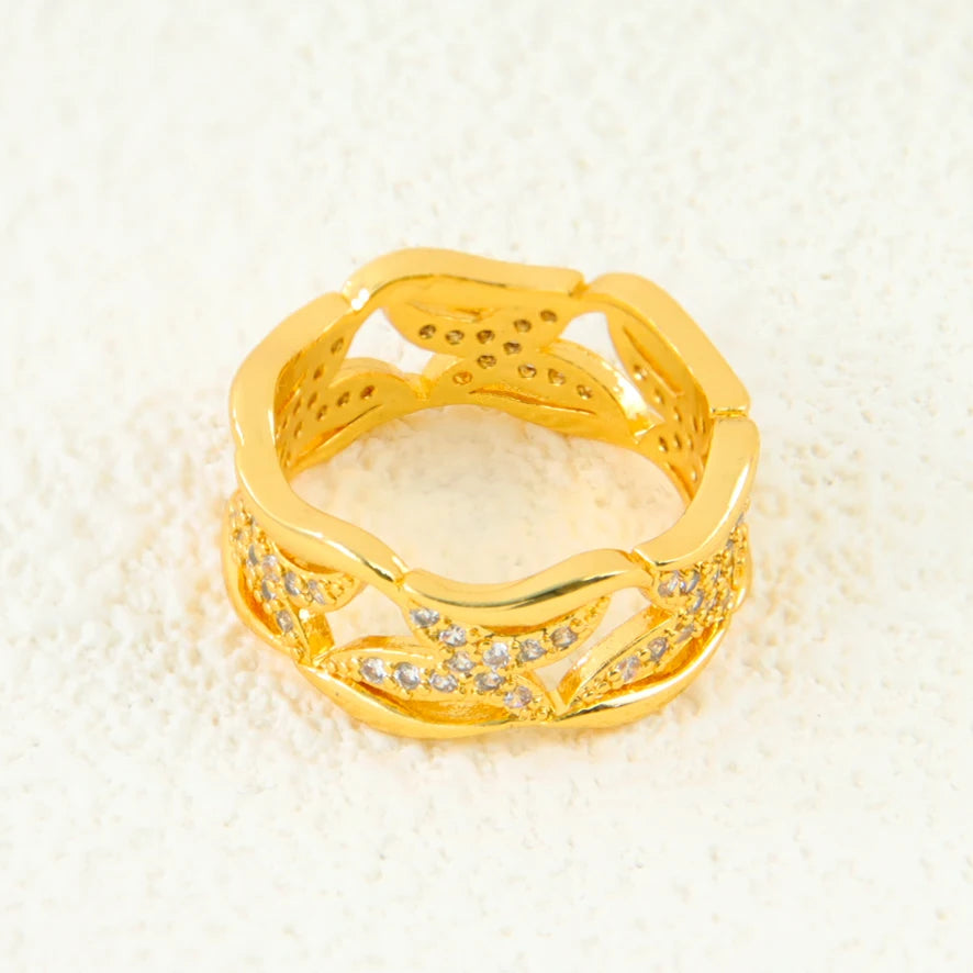 Gold Zirconia Cocktail Ring