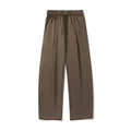 2025 Japanese Style Men's Pleated Trousers Loose Fit Wide-Leg Casual Pants Pure Color Micro Flare Spring Fashion Chino Pants
