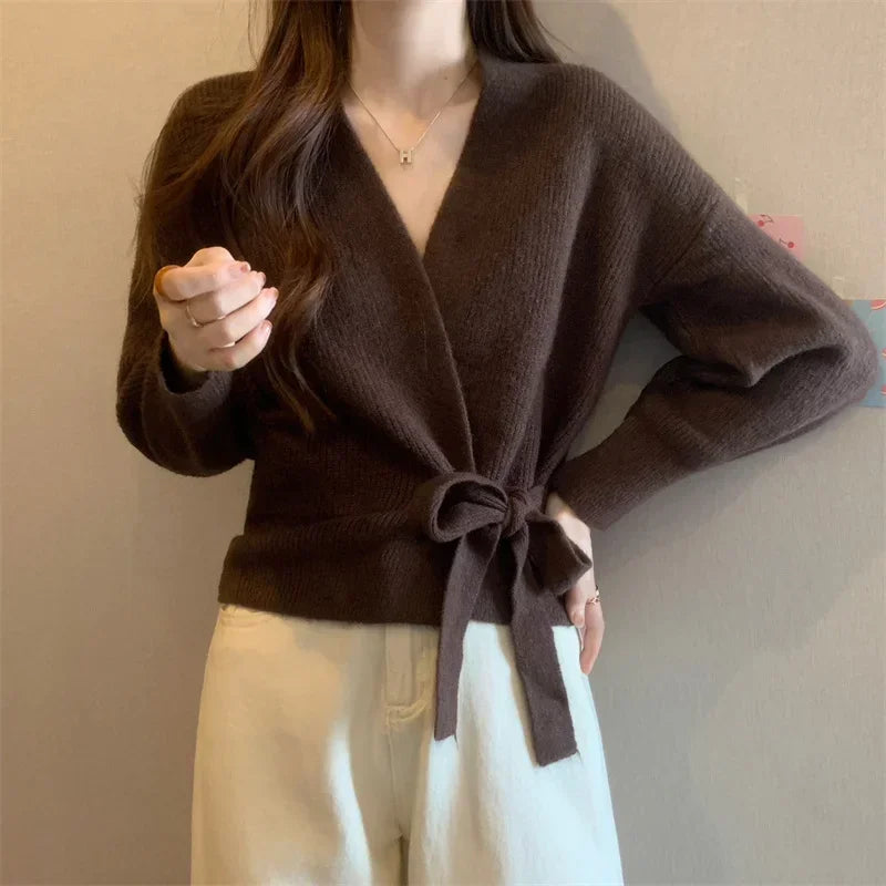 Women Knitted Wrap Cardigan