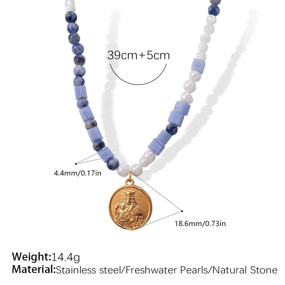 Minimalist Geometric Stone Necklace