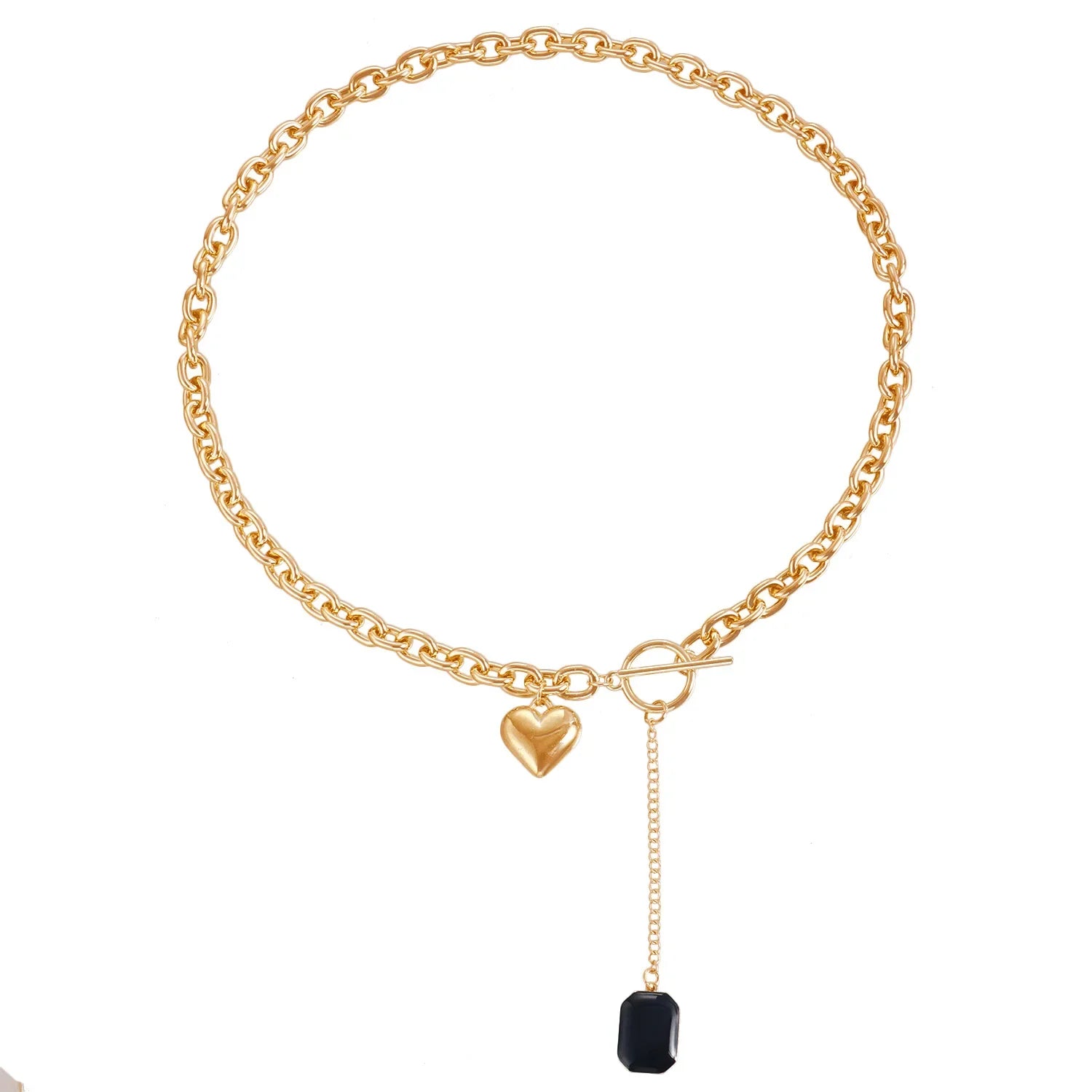 Layered Heart Pendant Necklace