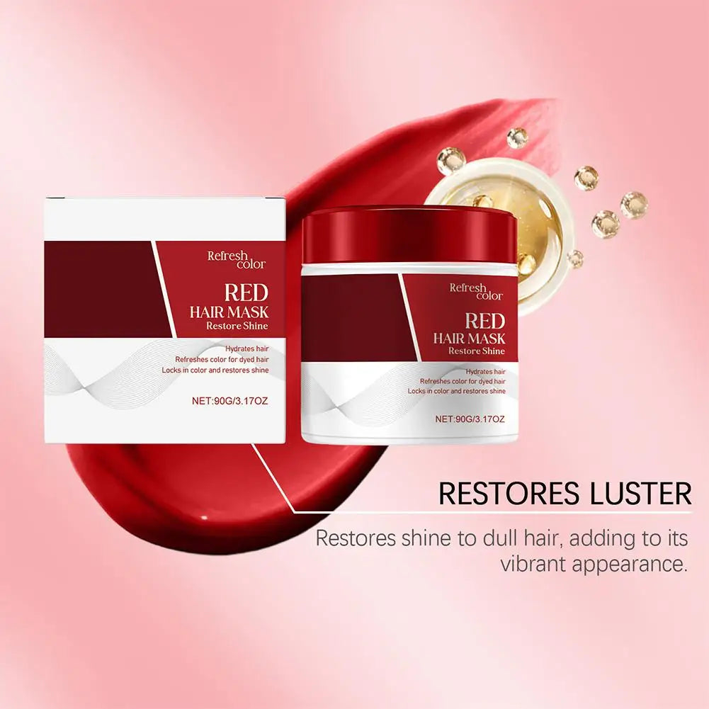 RED Hair Mask Nourishes Repairs Improves Dry Frizzy Hair