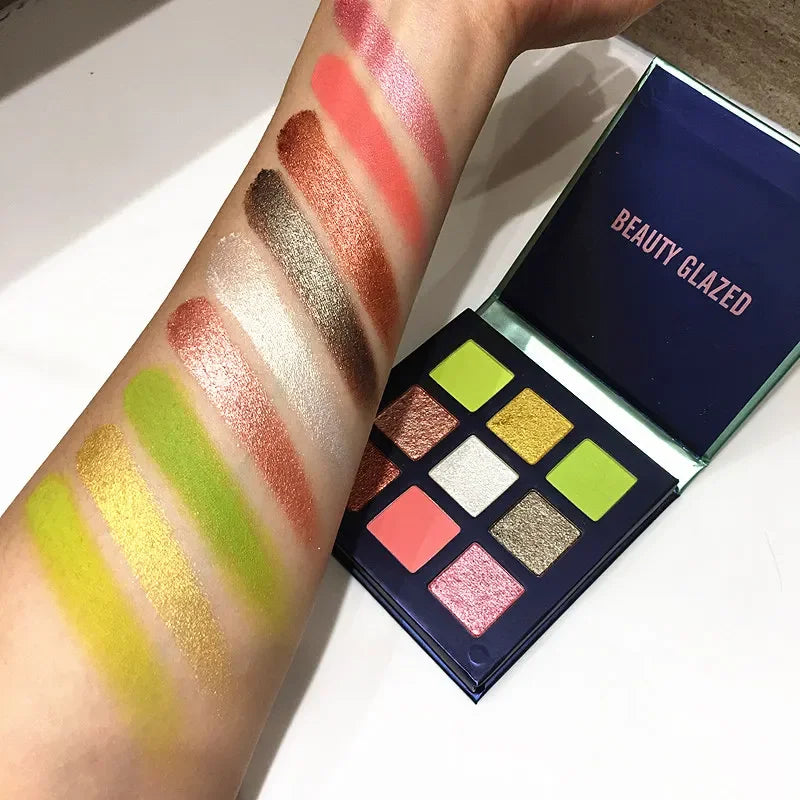 Beauty GLAZED Eyeshadow Palette 9 Color Shimmer