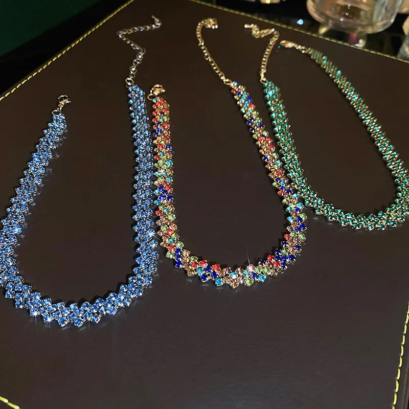 Rhinestone Crystal Choker Necklace