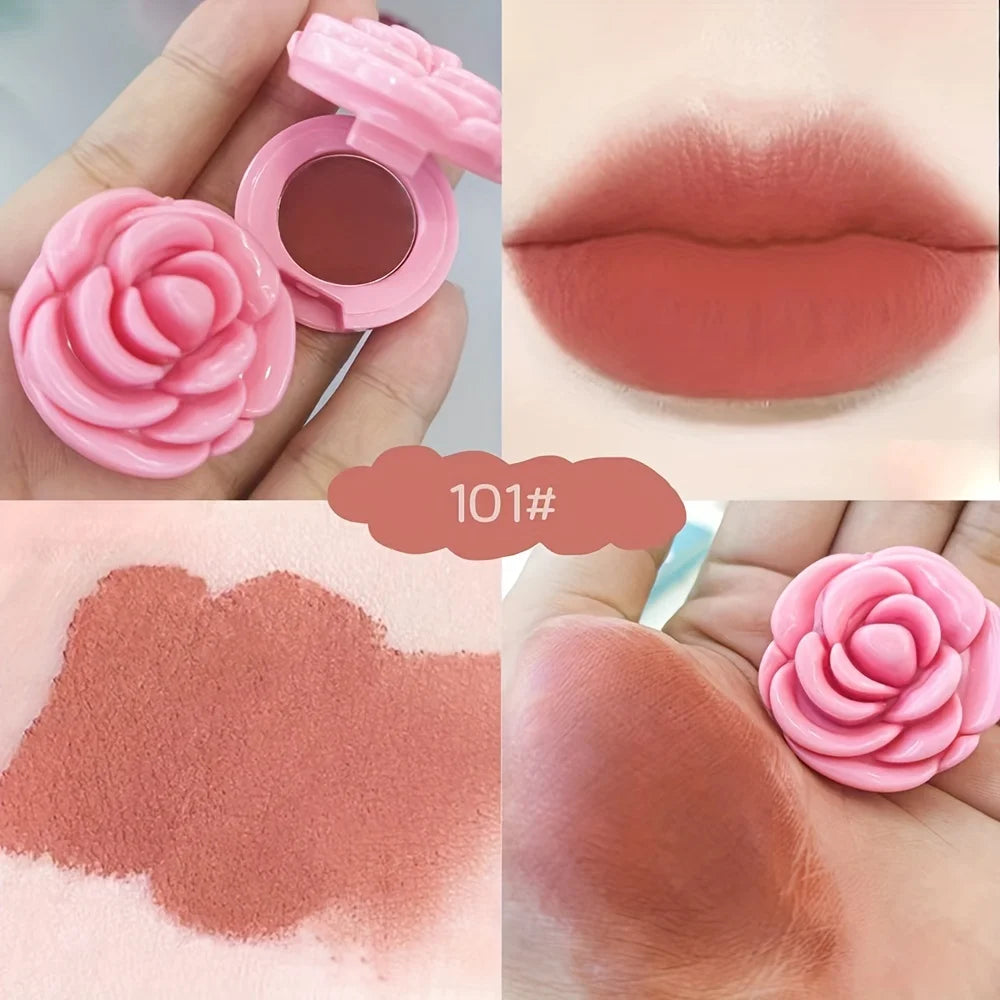 Creative Rose Shaped Matte Lipstick Velvet Mousse
