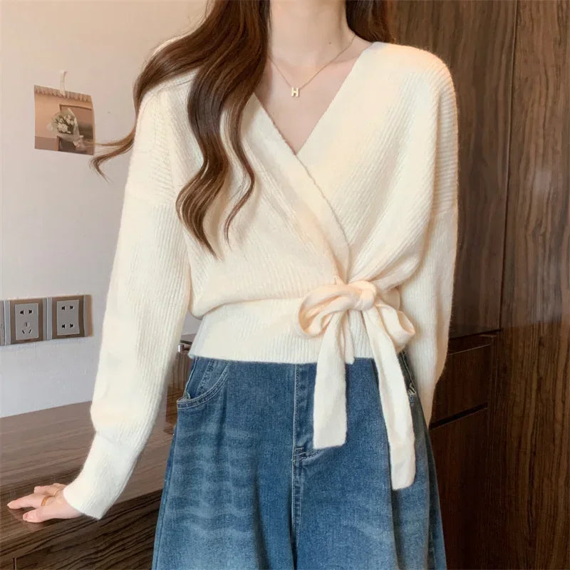 Women Knitted Wrap Cardigan
