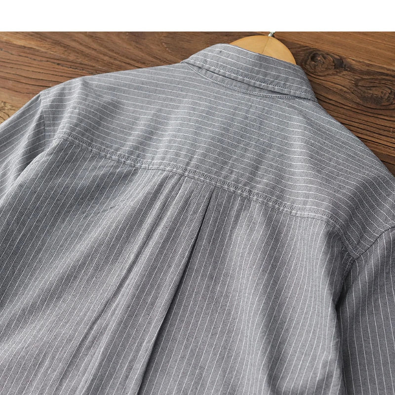 Men Pinstripe Oxford Shirt