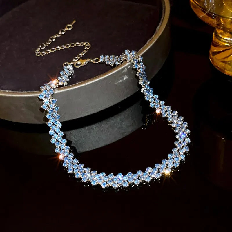 Rhinestone Crystal Choker Necklace