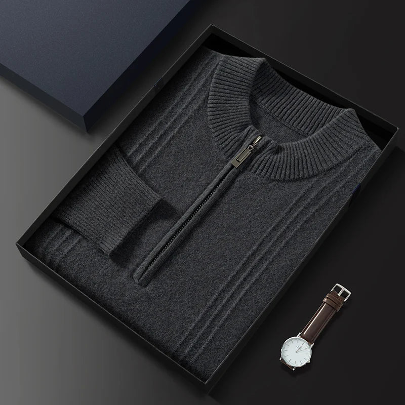 Men Cashmere Mock Neck Sweater