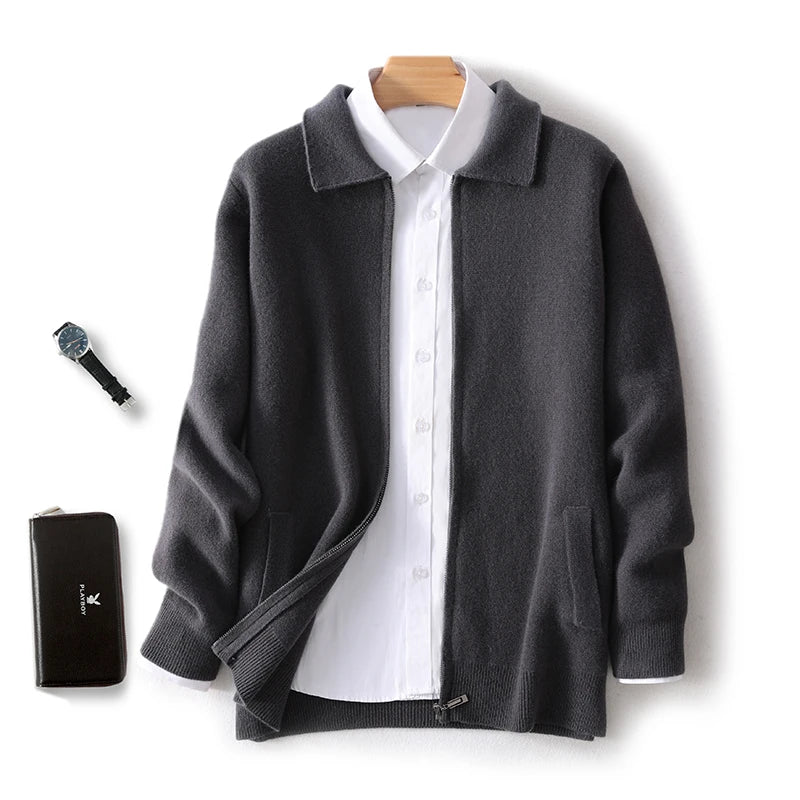 Men Cashmere Knit Cardigan