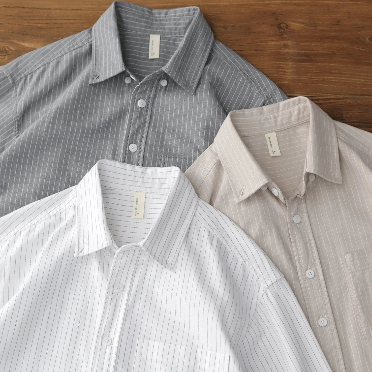 Men Pinstripe Oxford Shirt