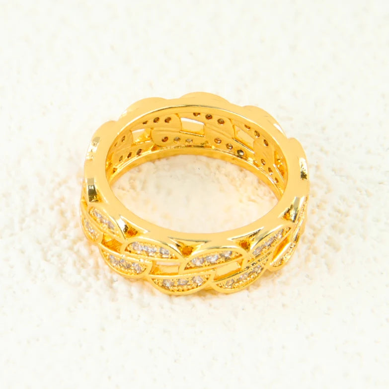 Gold Zirconia Cocktail Ring