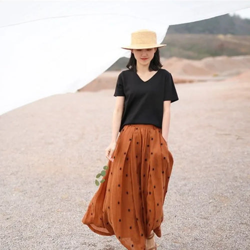 A Line Womens Skirt Midi High Quality
