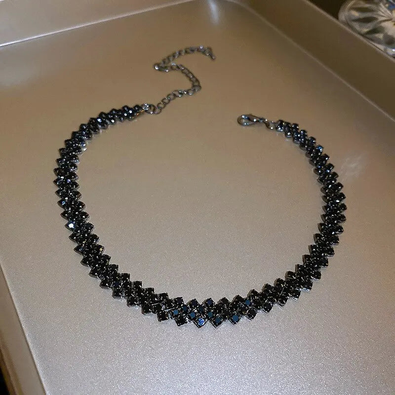 Rhinestone Crystal Choker Necklace