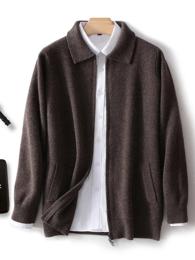 Men Cashmere Knit Cardigan
