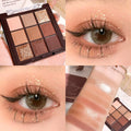 9-Color Chocolate Eyeshadow Palette with Pearl Shine