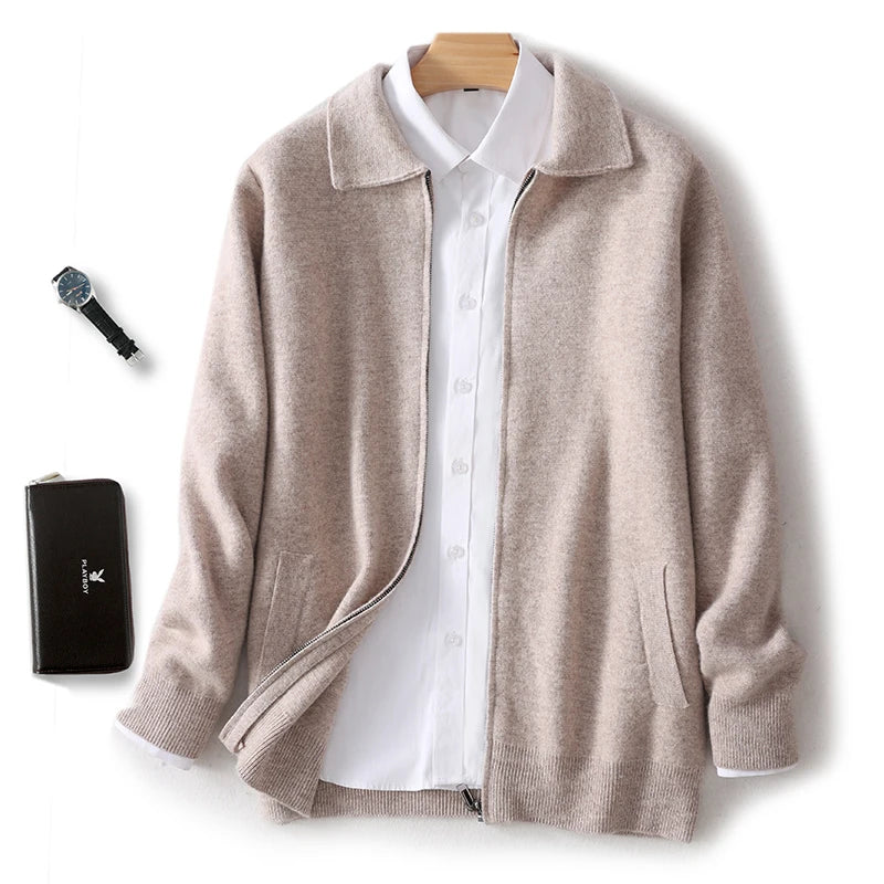 Men Cashmere Knit Cardigan