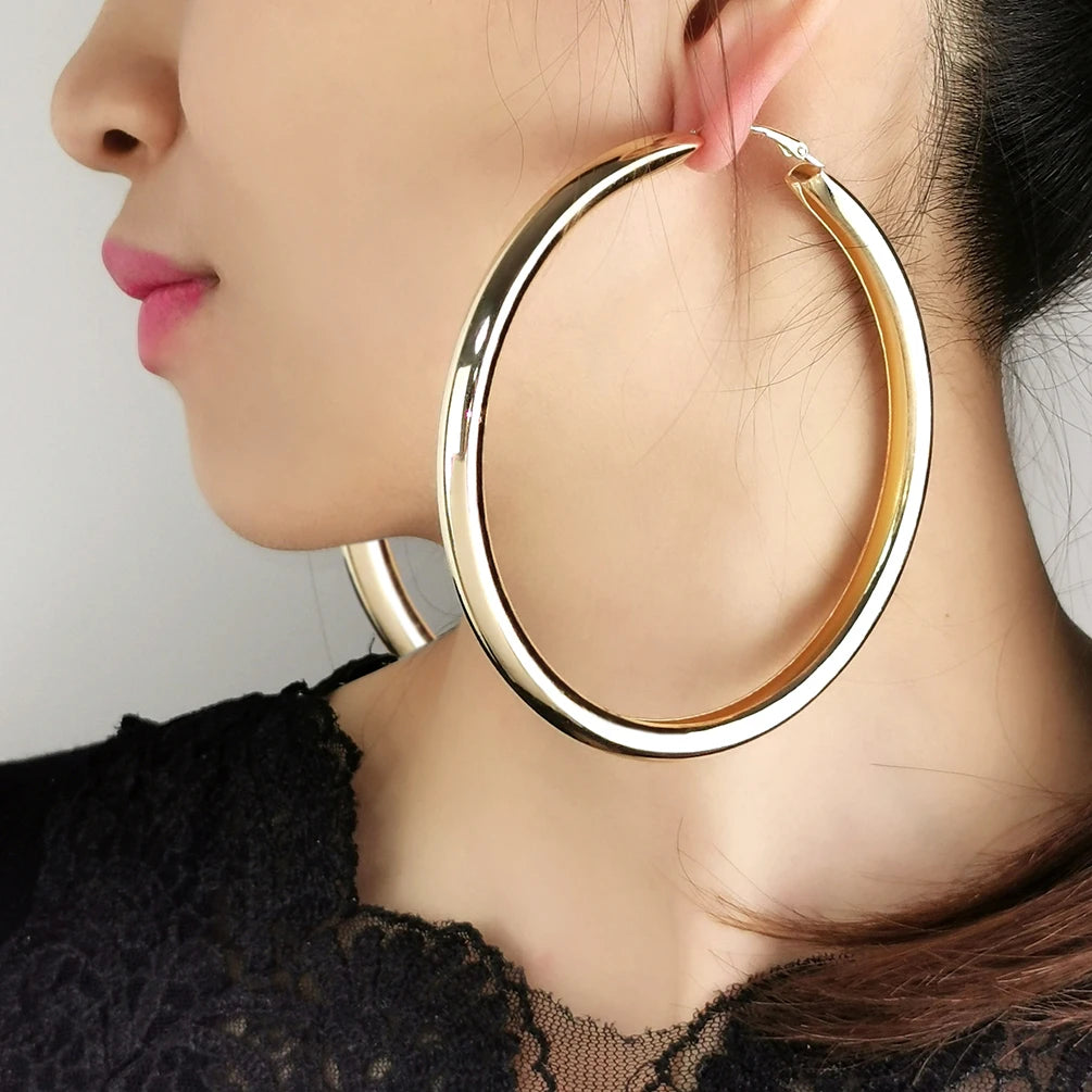 Big Hoop Circle Earrings