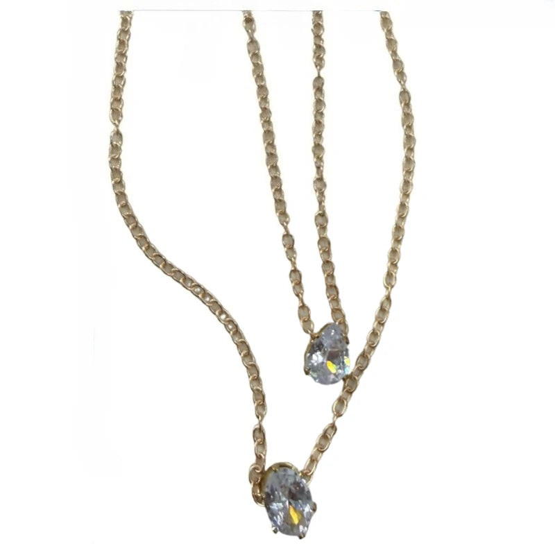 Layered Heart Pendant Necklace