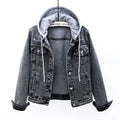 Denim Jacket for women 2025 Spring Autumn New Slim Long sleeved Short Casual COAT Single Breasted Female Motorcycle Jacket Top