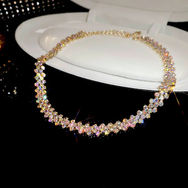 Rhinestone Crystal Choker Necklace