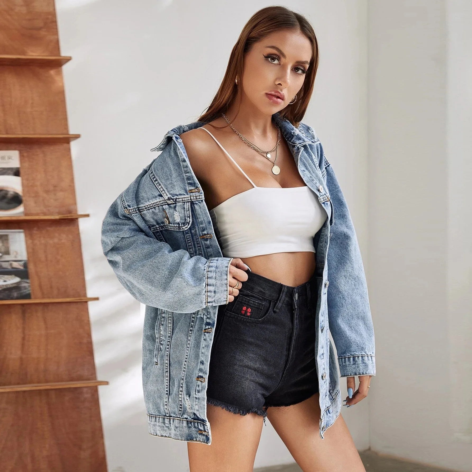 Women Denim Winter Jacket