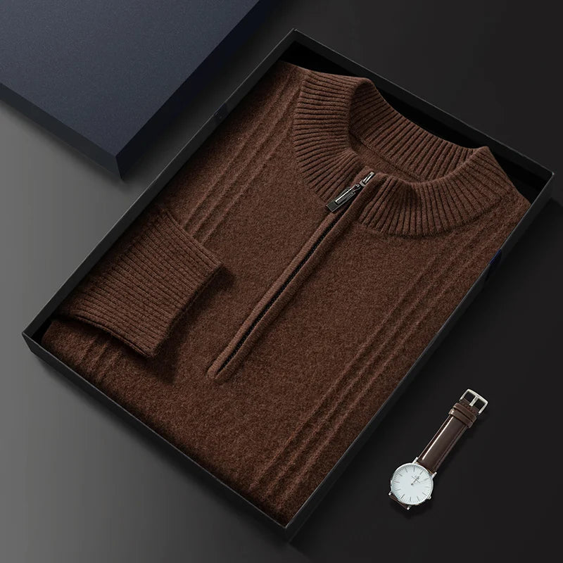Men Cashmere Mock Neck Sweater