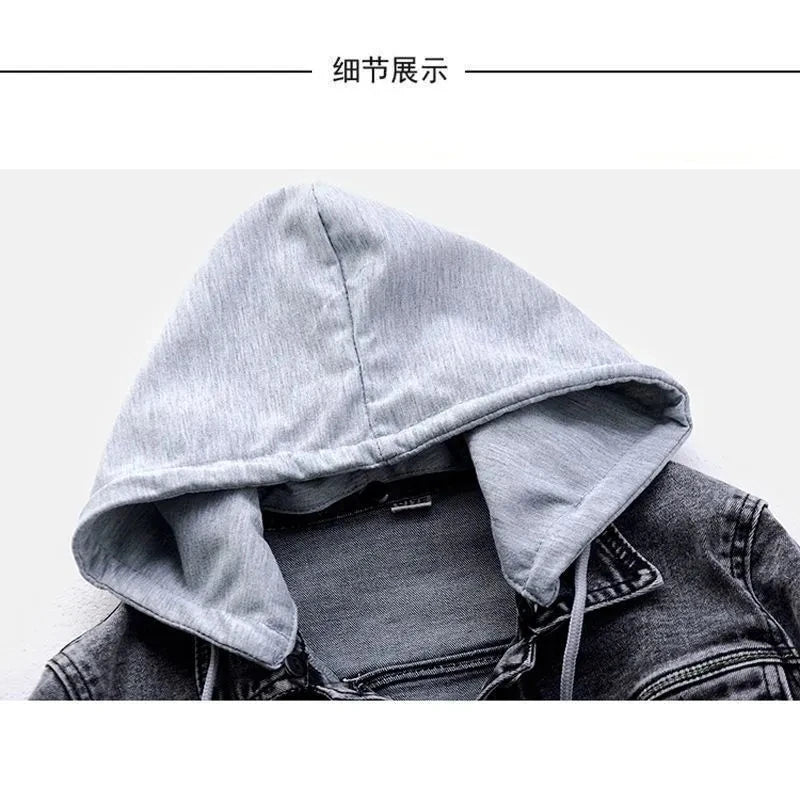 Denim Jacket for women 2025 Spring Autumn New Slim Long sleeved Short Casual COAT Single Breasted Female Motorcycle Jacket Top
