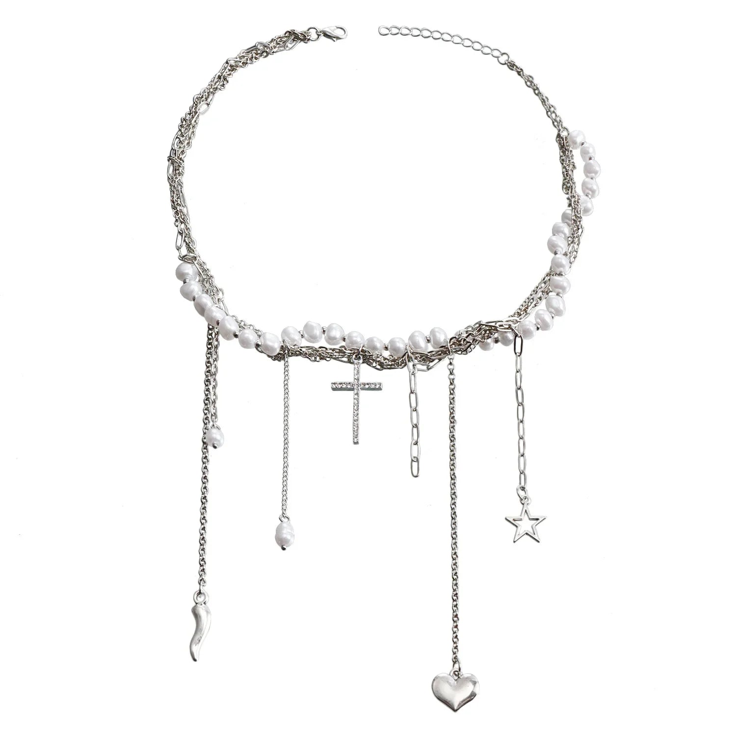 Layered Heart Pendant Necklace