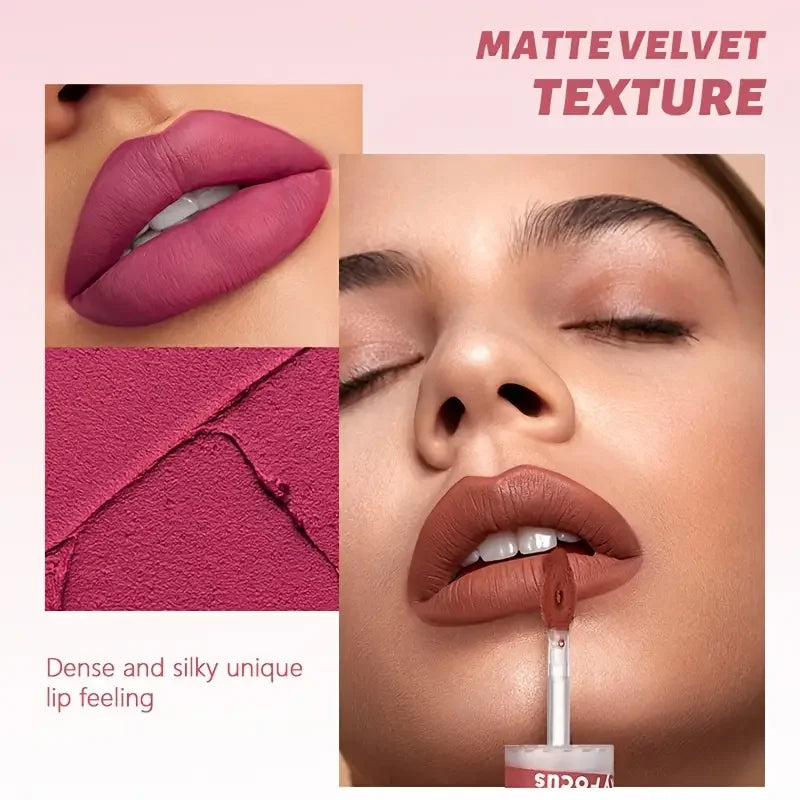 Matte Cream Lip Mud Smooth Texture Waterproof Long Lasting