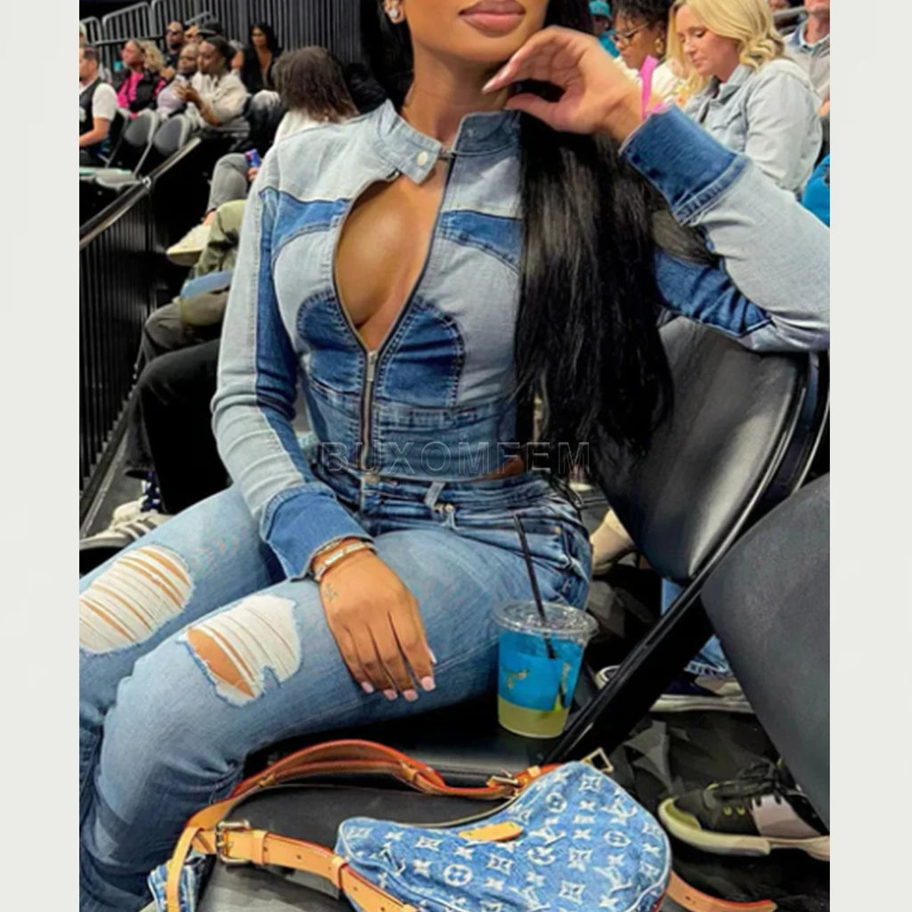 Women Long Sleeve Denim