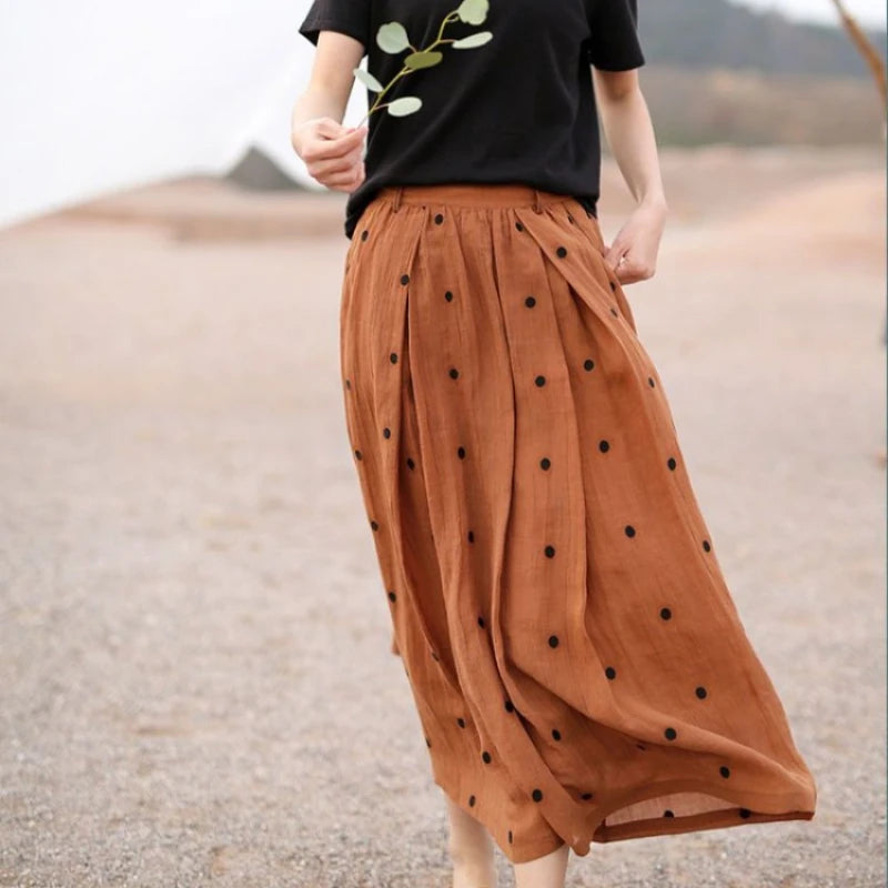 A Line Womens Skirt Midi High Quality